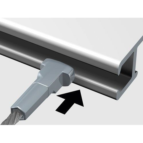 Kit TWISTER cable de acero ClickRail plata 200 cm